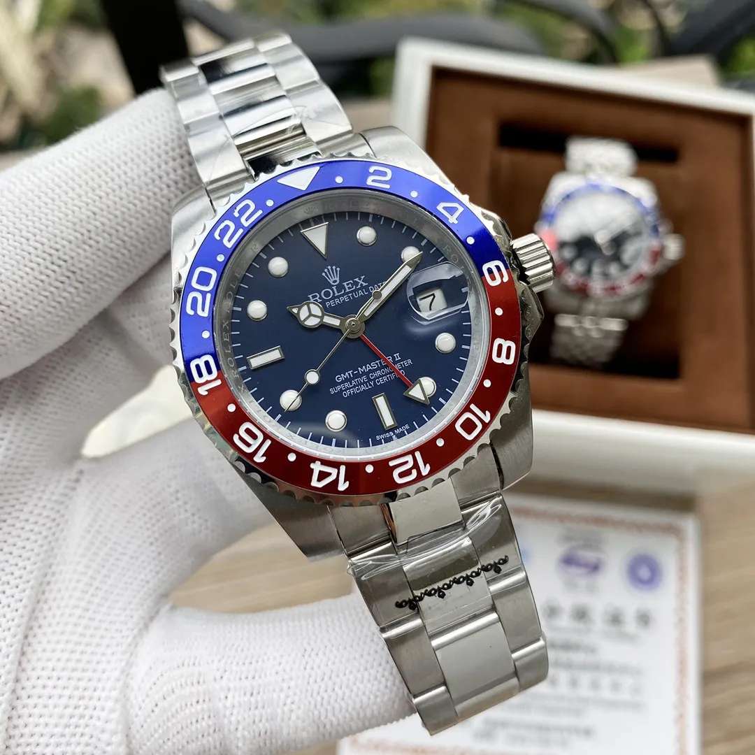 白壳💰200 金壳220。劳力士⚡ROLEX GMT-格林尼治系列 全自动机械40mm &bull;（三珠钢带、五珠钢带任君挑选)