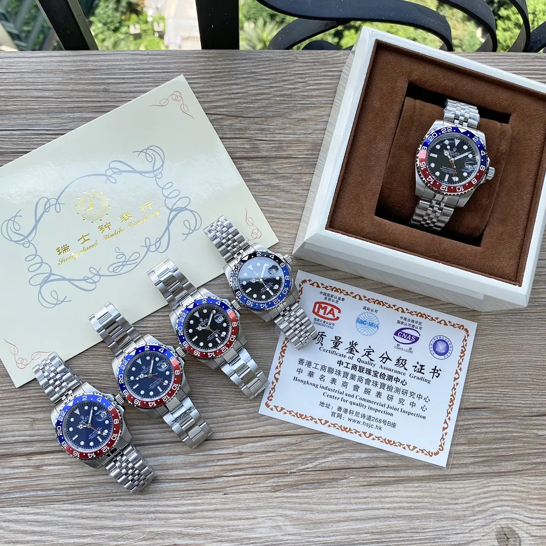 白壳💰200 金壳220。劳力士⚡ROLEX GMT-格林尼治系列 全自动机械40mm &bull;（三珠钢带、五珠钢带任君挑选)