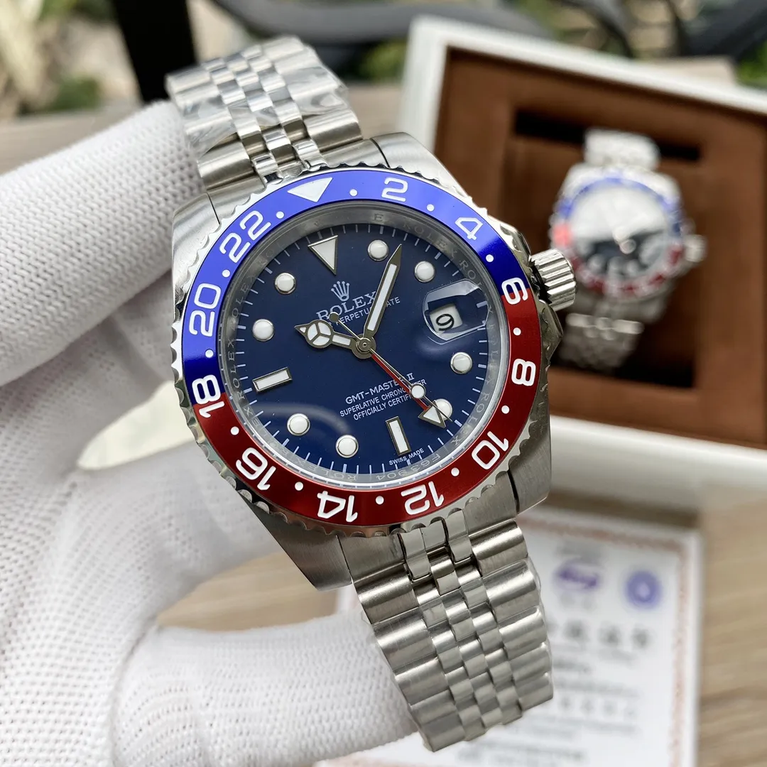 白壳💰200 金壳220。劳力士⚡ROLEX GMT-格林尼治系列 全自动机械40mm &bull;（三珠钢带、五珠钢带任君挑选)