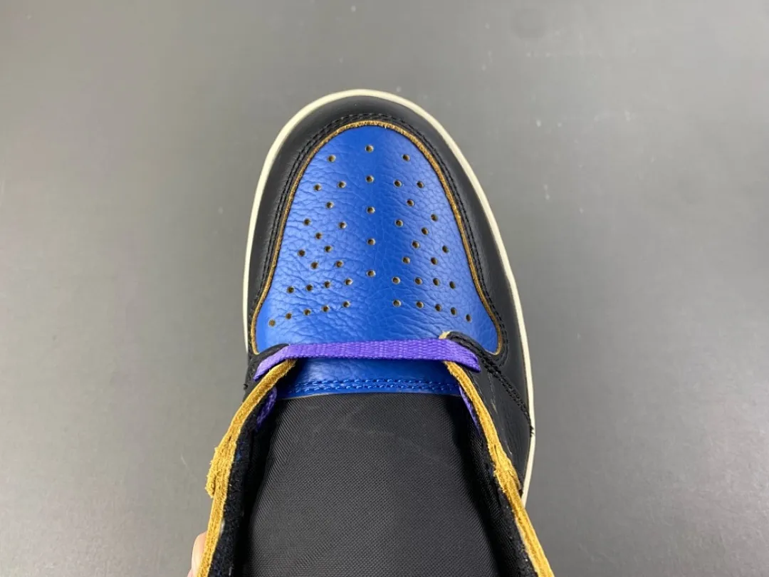 PK版 Air Jordan 1 Hi 藤原浩 UN大闪电 黑兰白紫 色 货号：IO7847-001 日期：2026 年春季 18原装版本PK，37号码36-47.5出货4-0