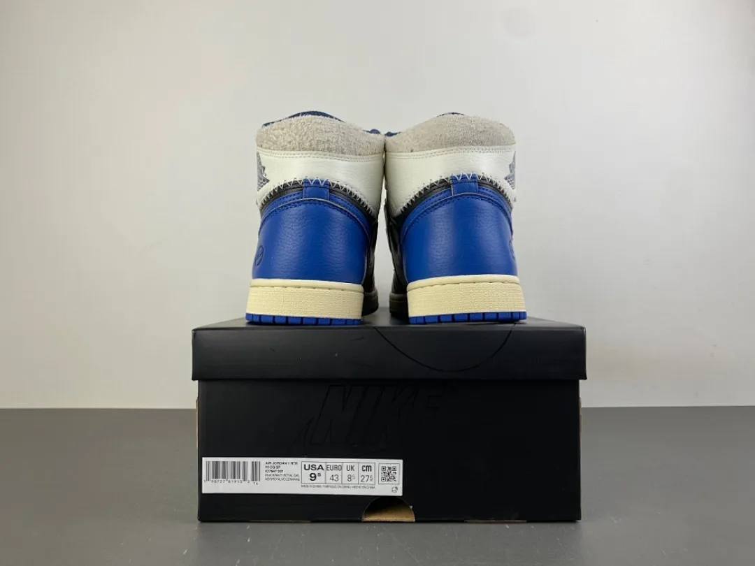 PK版 Air Jordan 1 Hi 藤原浩 UN大闪电 黑兰白紫 色 货号：IO7847-001 日期：2026 年春季 18原装版本PK，37号码36-47.5出货4-0
